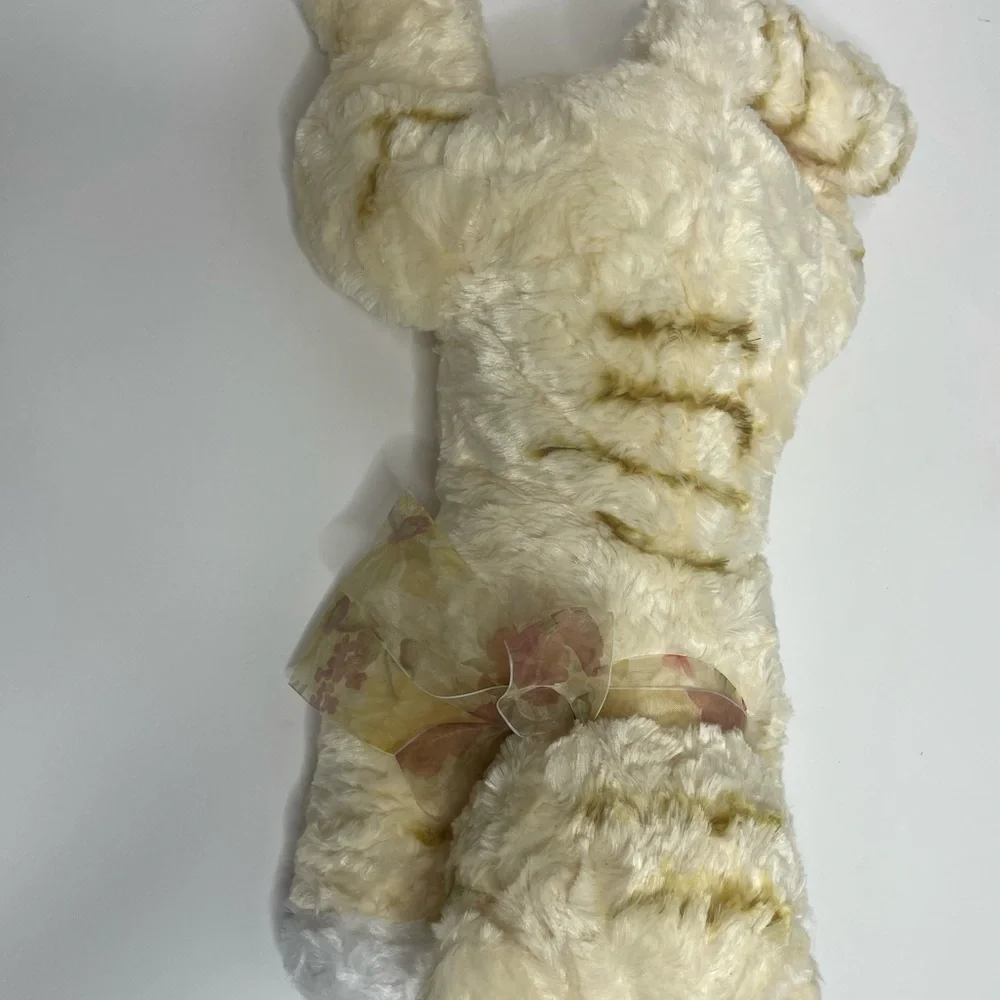Gund Tabby The Cat Floppy Plush 16” NWT Rare Cream Fur Stuffed Animal Rare Lovey